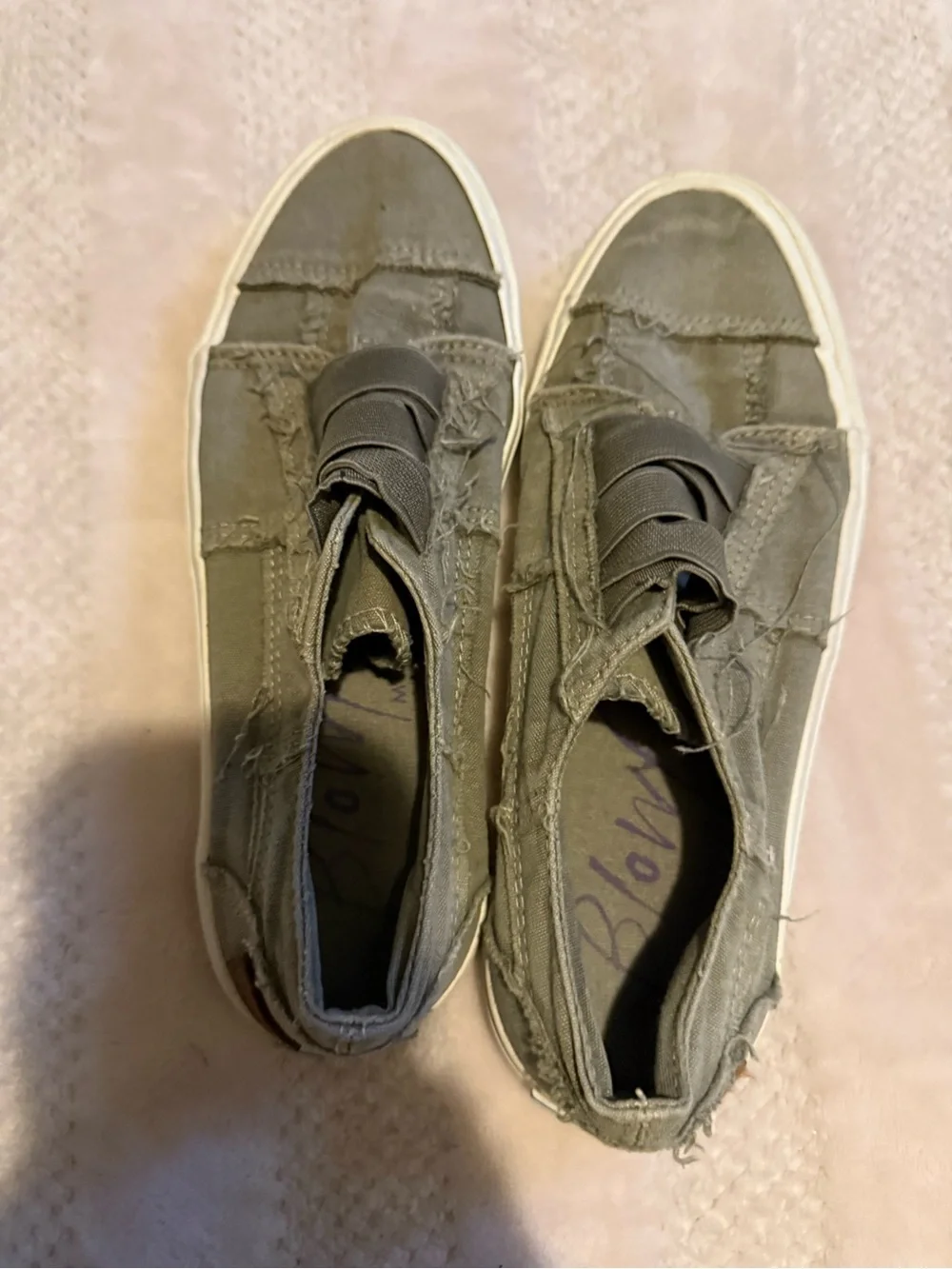 Blowfish Olive Canvas Slip-On Espadrille Sneakers